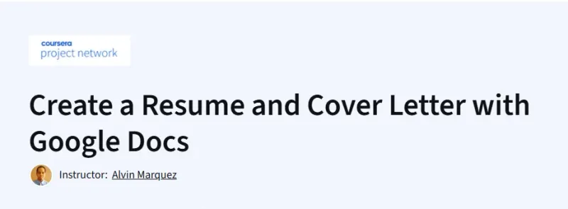 Create a Resume and Cover Letter with Google Docs Course