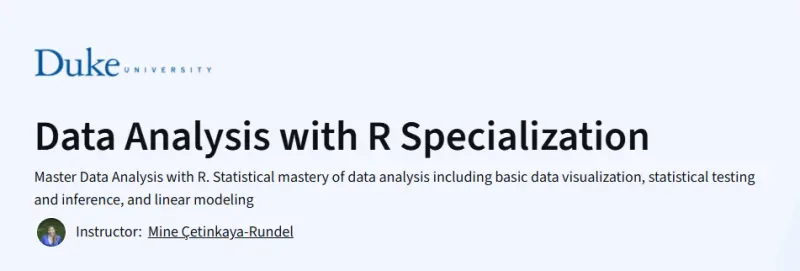 Data Analysis with R Specialization Course