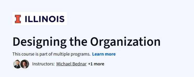Designing the Organization Course