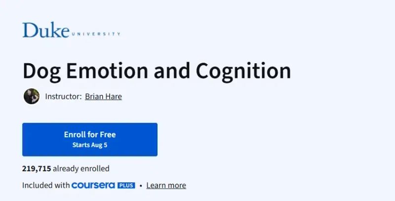 Dog Emotion and Cognition Course