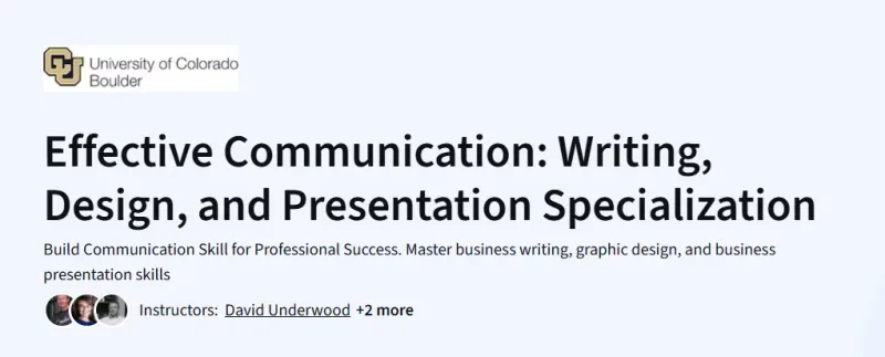 Effective Communication: Writing, Design, and Presentation Specialization Course