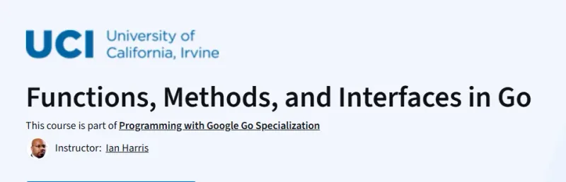 Functions, Methods, and Interfaces in Go Course