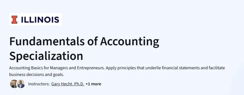 Fundamentals of Accounting Specialization Course
