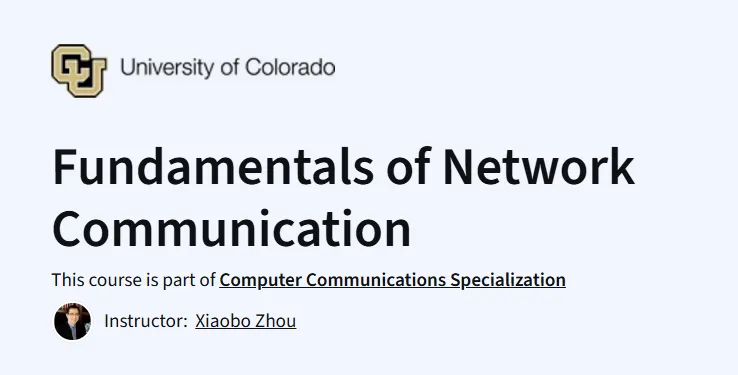 Fundamentals of Network Communication course