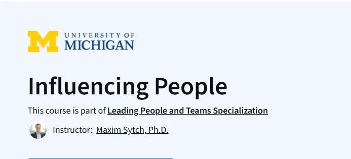Influencing People Course