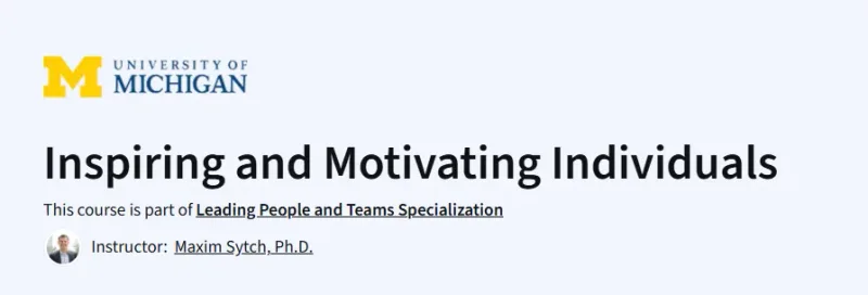 Inspiring and Motivating Individuals Course