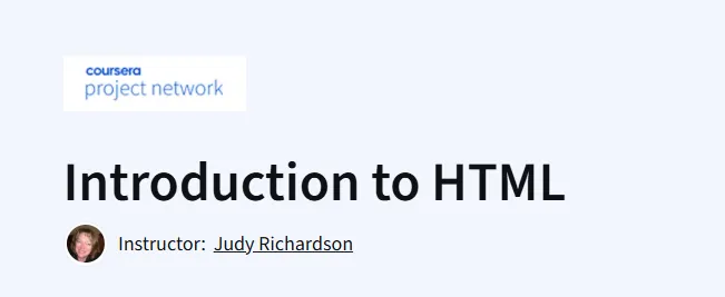 Introduction to HTML Course