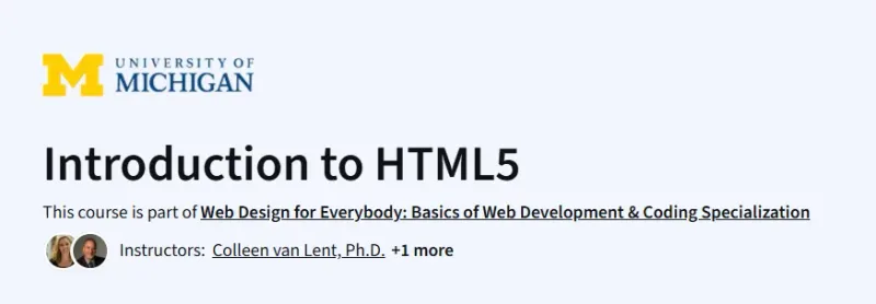 Introduction to HTML5 Course