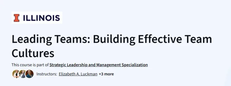 Leading Teams: Building Effective Team Cultures Course