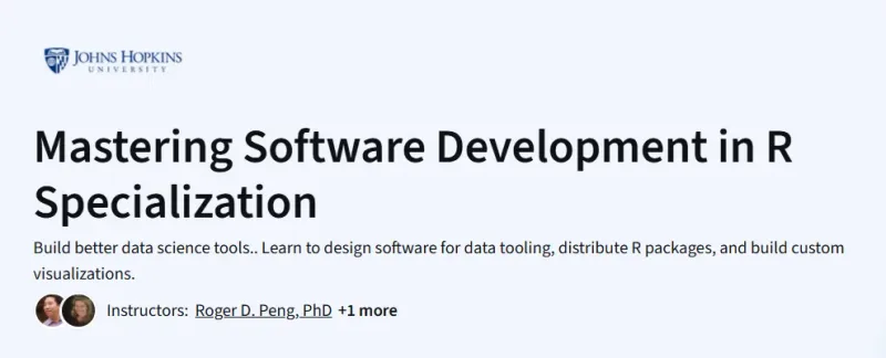 Mastering Software Development in R Specialization Course