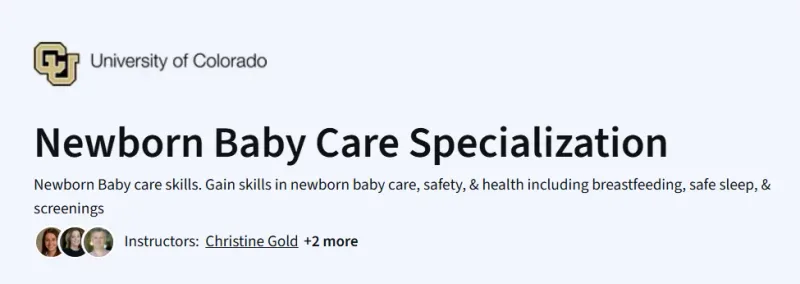 Newborn Baby Care Specialization course