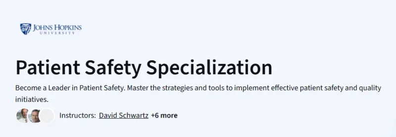 Patient Safety Specialization Course