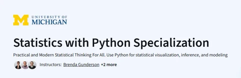 Statistics with Python Specialization Course