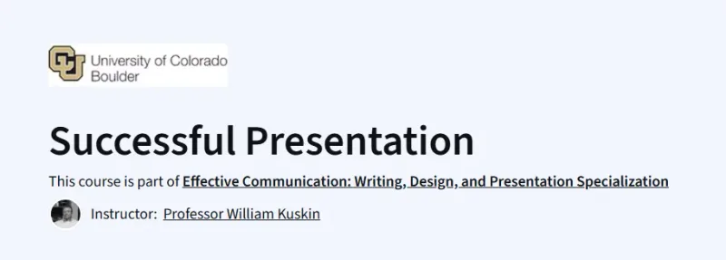 Successful Presentation Course