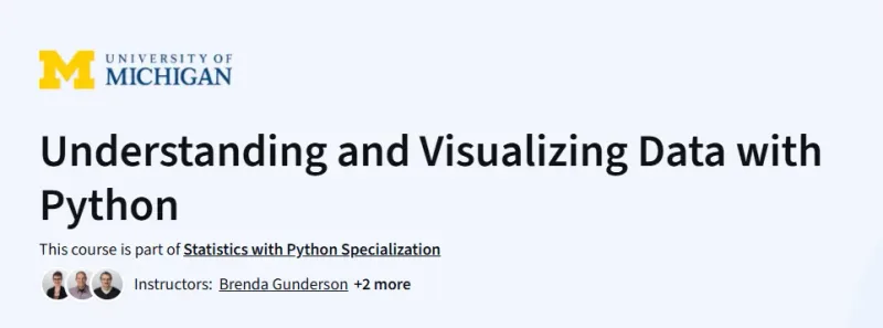 Understanding and Visualizing Data with Python Course