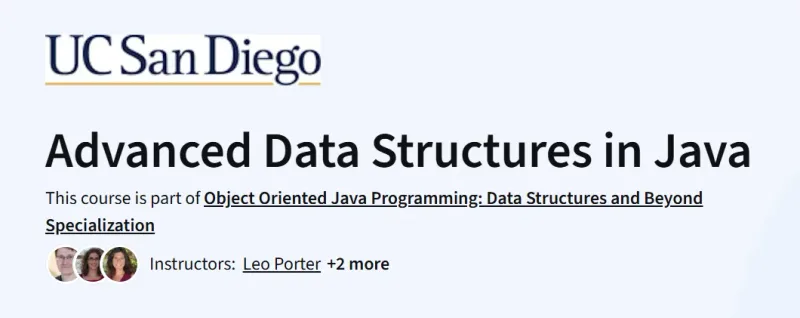 Advanced Data Structures in Java course