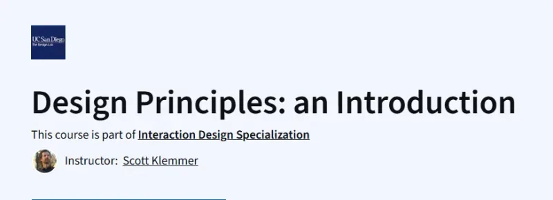 Design Principles: an Introduction course