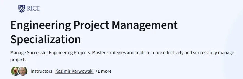 Engineering Project Management Specialization Course