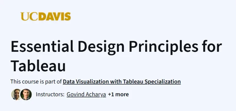 Essential Design Principles for Tableau course