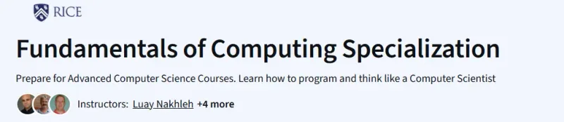 Fundamentals of Computing Specialization Course