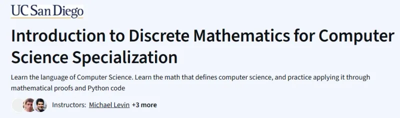 Introduction to Discrete Mathematics for Computer Science Specialization Course