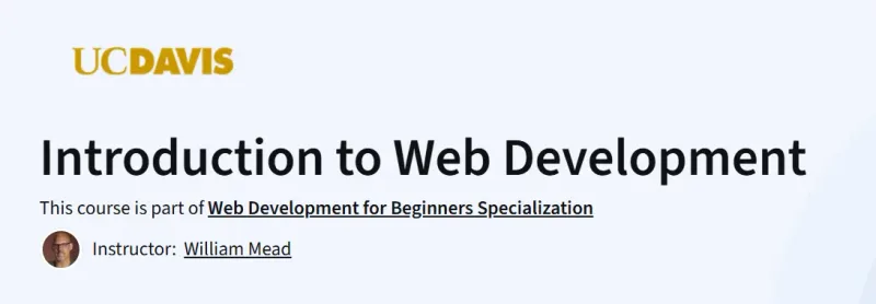 Introduction to Web Development course