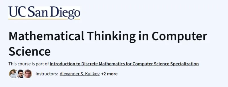 Mathematical Thinking in Computer Science Course