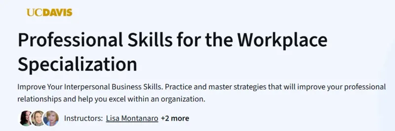 Professional Skills for the Workplace Specialization Course