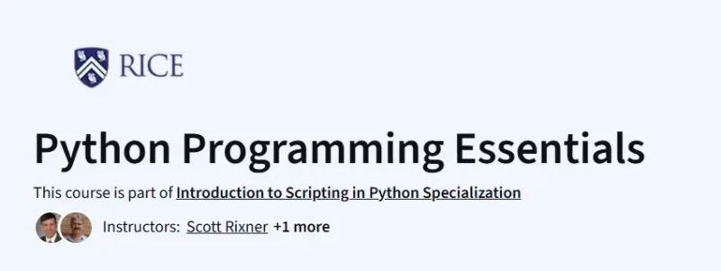 Python Programming Essentials course