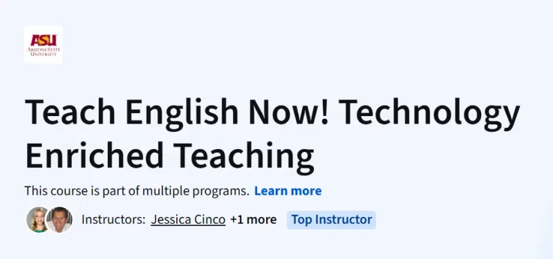 Teach English Now! Technology Enriched Teaching course
