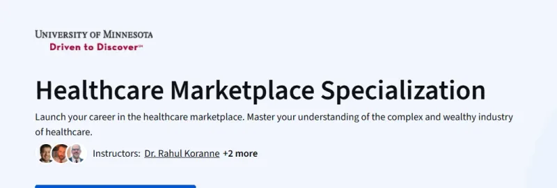 Healthcare Marketplace Specialization