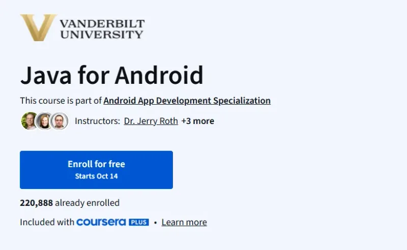 Java for Android course