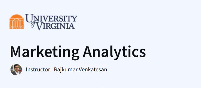Marketing Analytics course