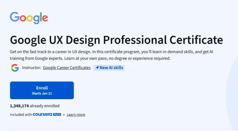 Google UX Design course