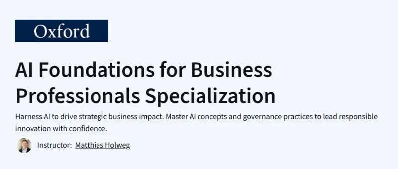 AI Foundations for Business Professionals Specialization course
