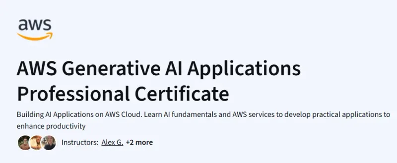AWS Generative AI Applications Professional Certificate course