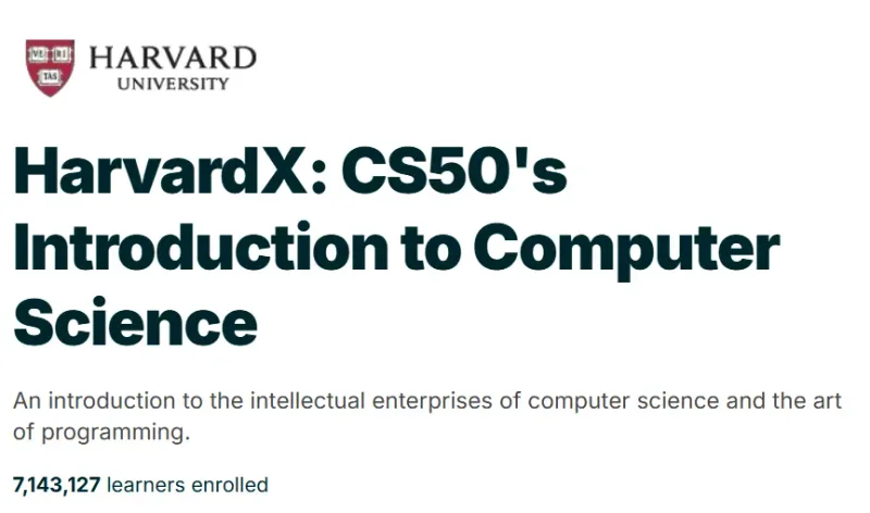 HarvardX: CS50’s Introduction to Computer Science course