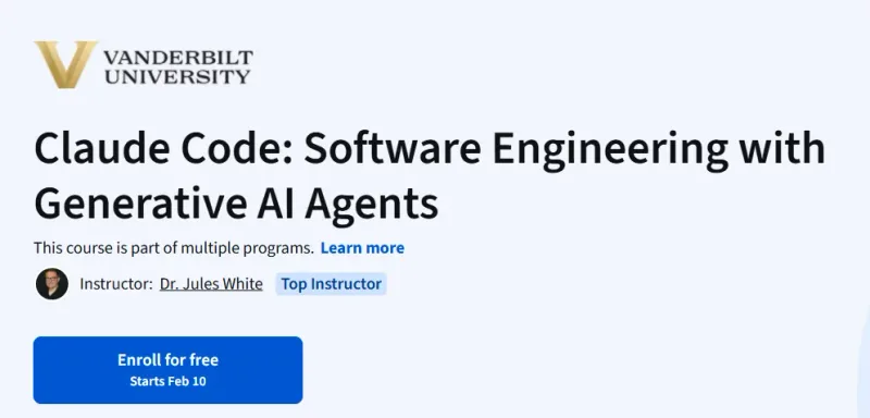 Claude Code: Software Engineering with Generative AI Agents course