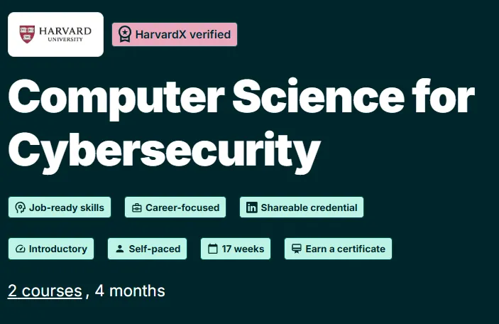 Computer Science for Cybersecurity course