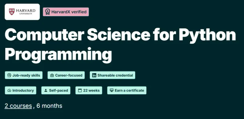 Computer Science for Python Programming course