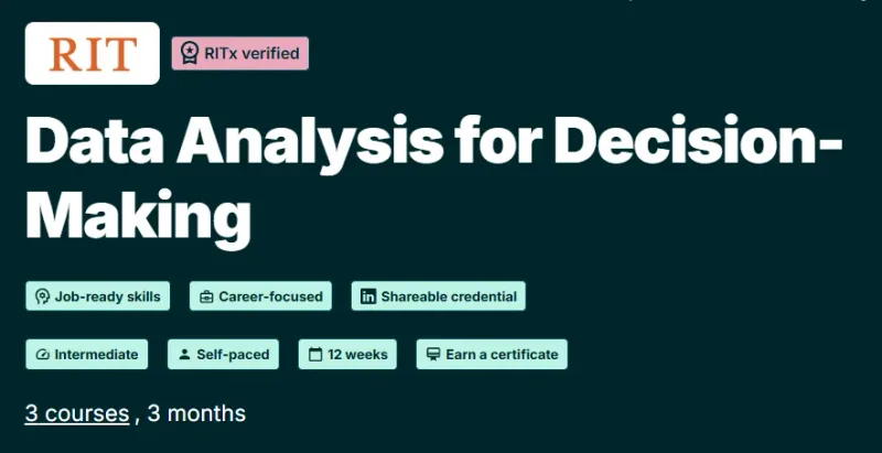 Data Analysis for Decision-Making course
