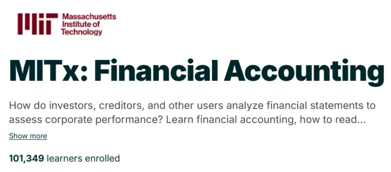 MITx: Financial Accounting course