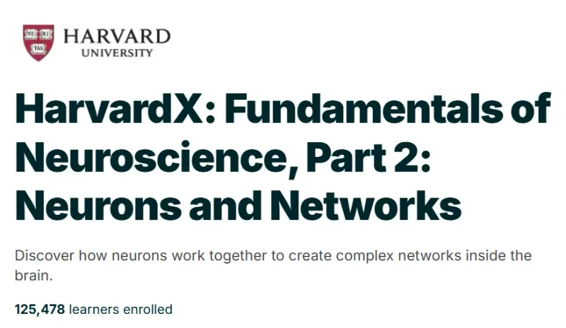HarvardX: Fundamentals of Neuroscience, Part 2: Neurons and Networks course