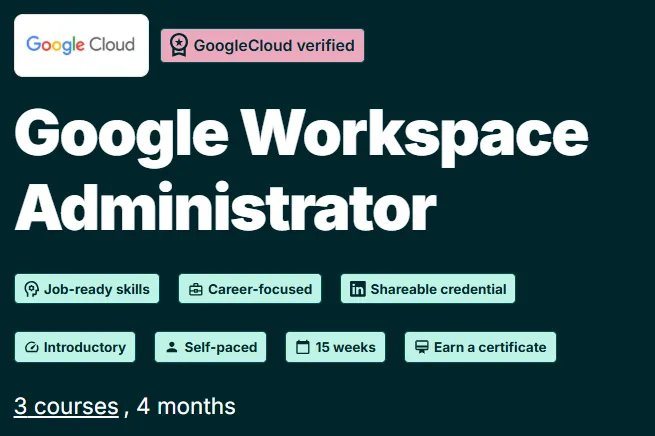 Google Workspace Administrator course