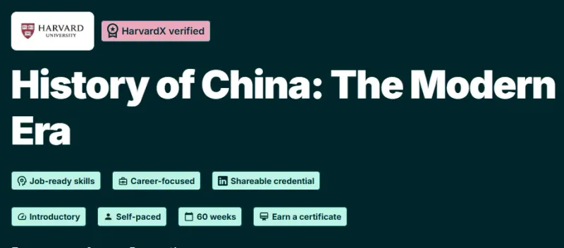 History of China: The Modern Era course