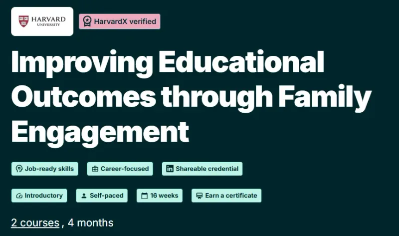 Improving Educational Outcomes through Family Engagement course