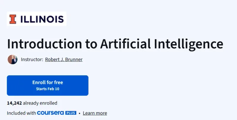 Introduction to Artificial Intelligence course