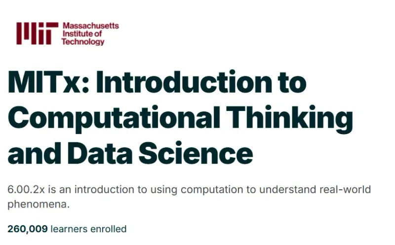 MITx: Introduction to Computational Thinking and Data Science course