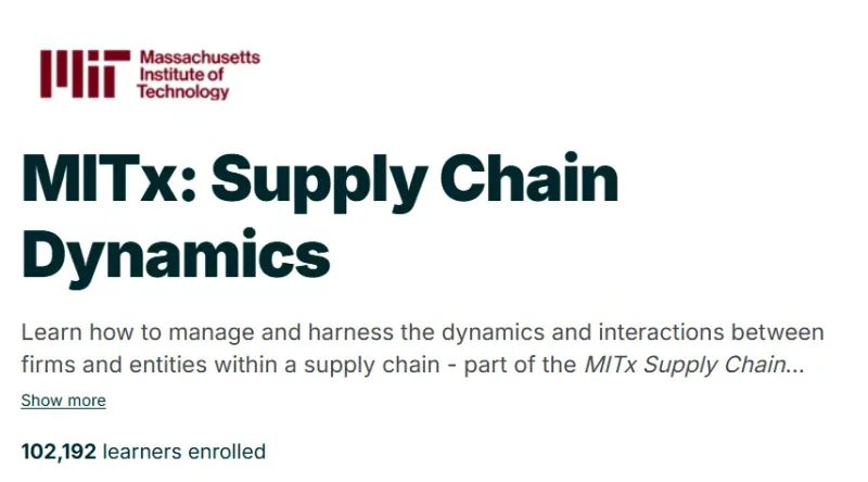 MITx: Supply Chain Dynamics course
