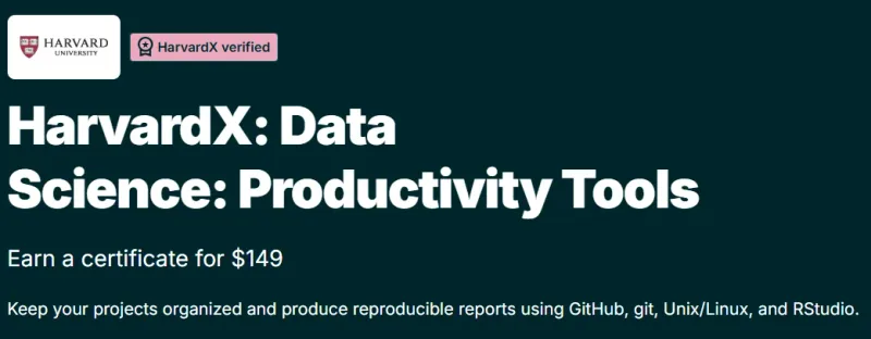 HarvardX: Data Science: Productivity Tools course